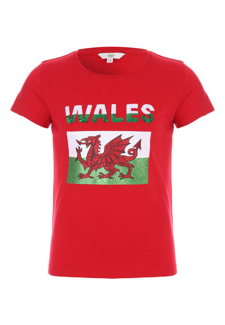 Older Girls Red Welsh T-shirt
