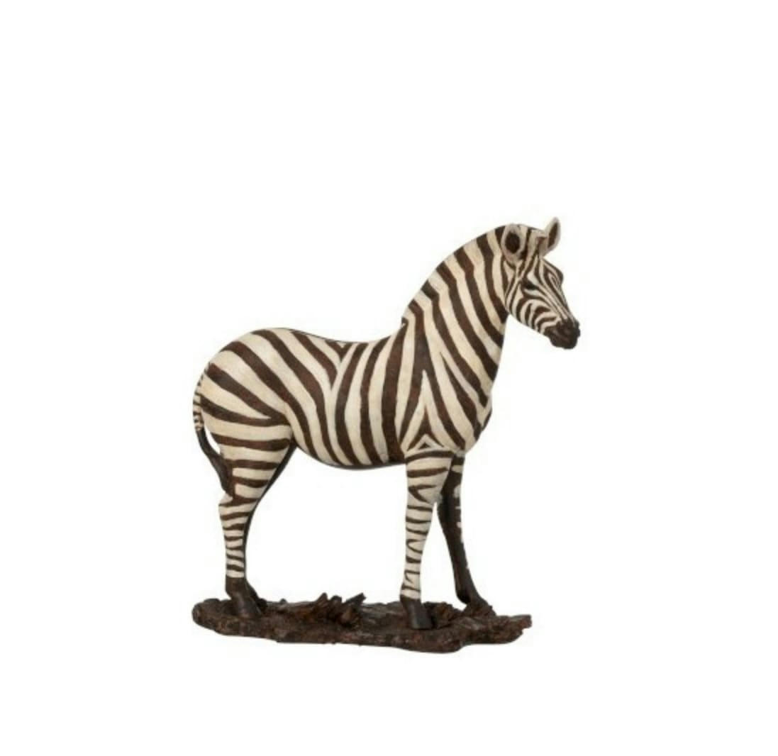 ZÈBRE - Zèbre résine blanc/noir H32,5cm