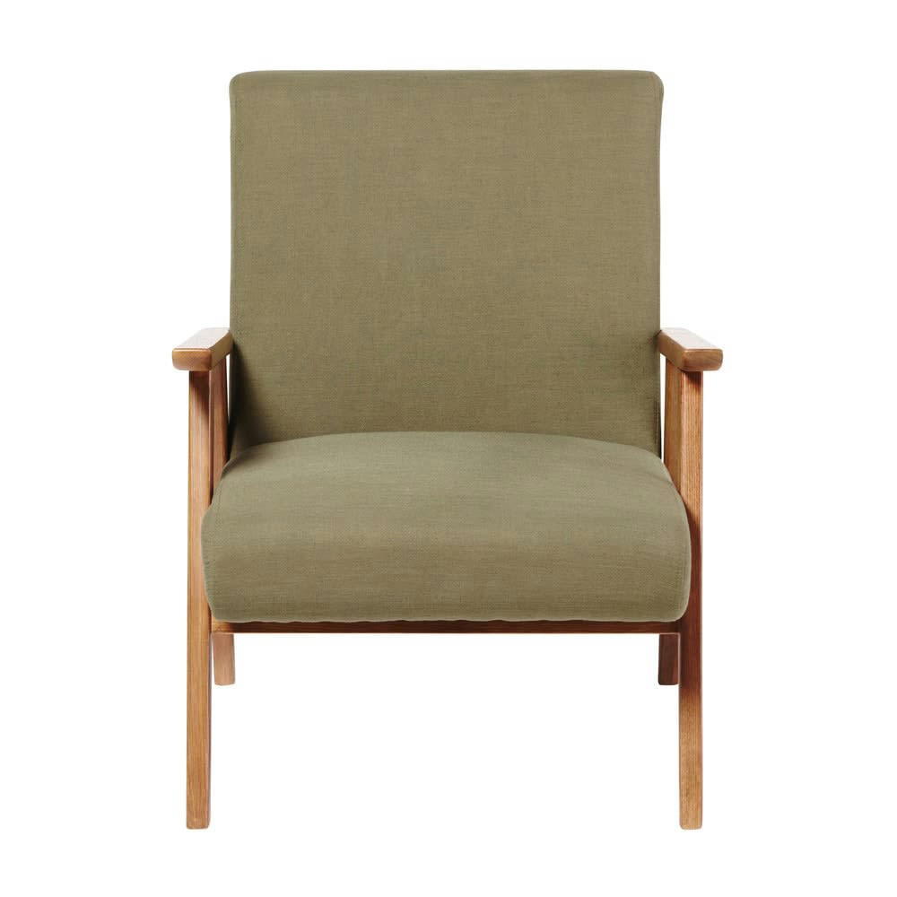 Hermann - Fauteuil vintage vert kaki