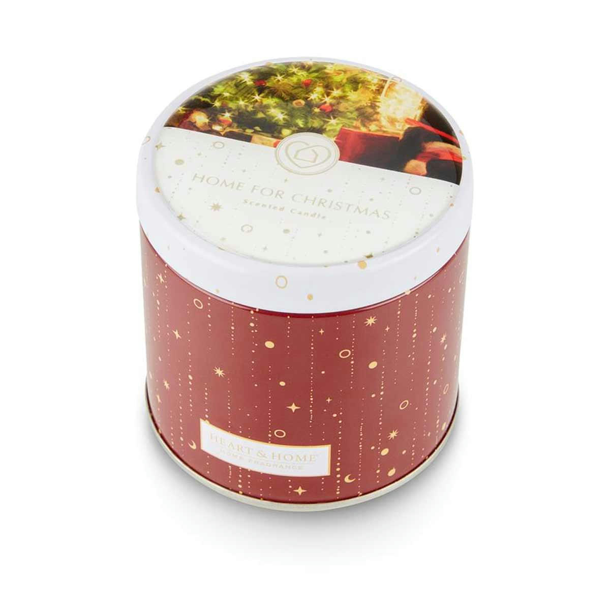 - Bougie en boite métal Heart and Home Noël au coin du feu