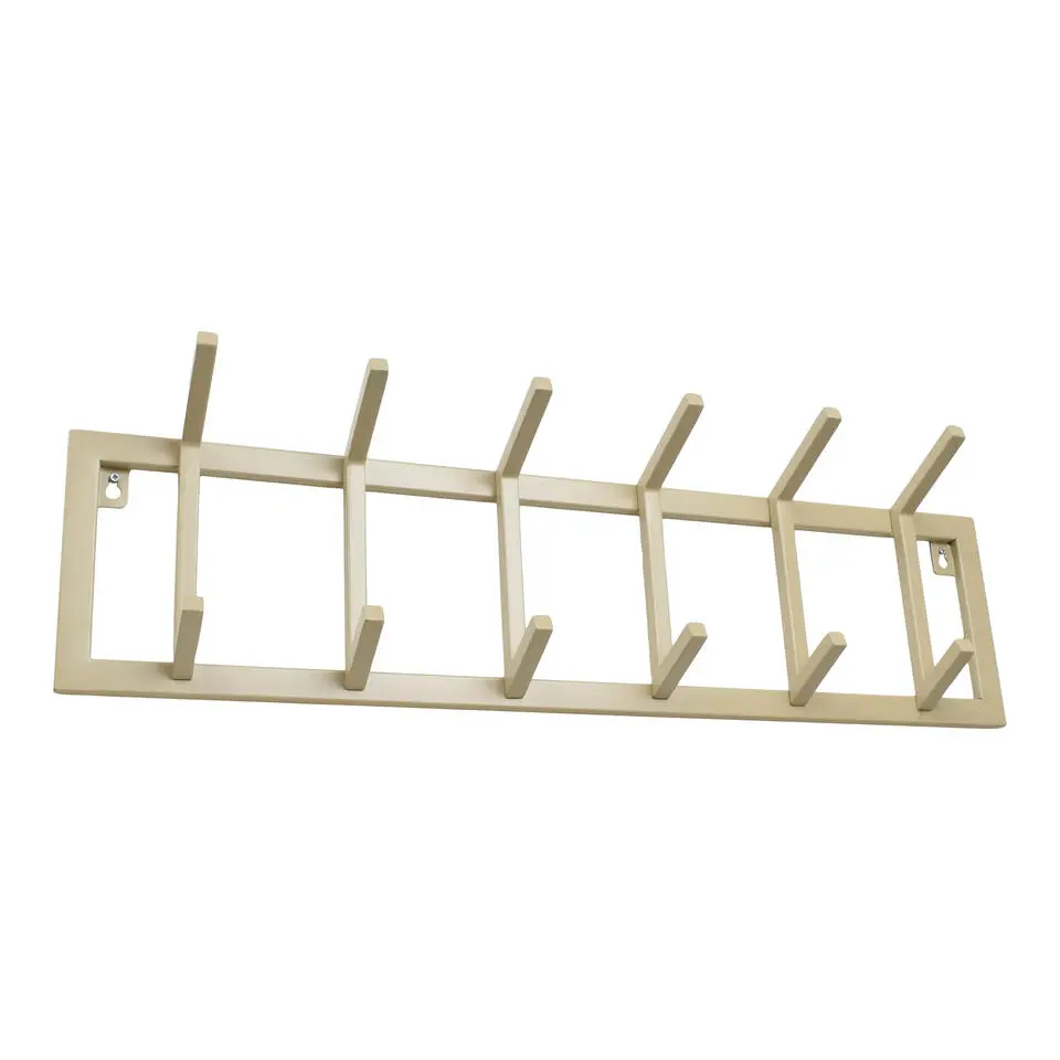 LOFT42 Kapstok Jaimy Single - Beige �?Metaal �?6 dubbele haken - 80x24x12