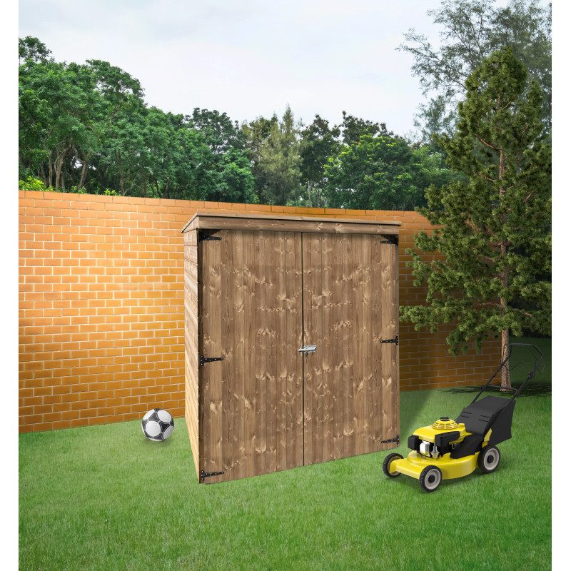 Abri de jardin en bois Traditionnel traité 12 mm 183 x 90 x 180 cm SOLID