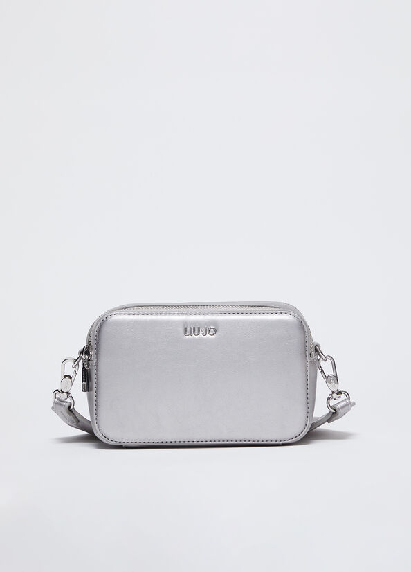 Borsa a tracolla piccola metallizzata