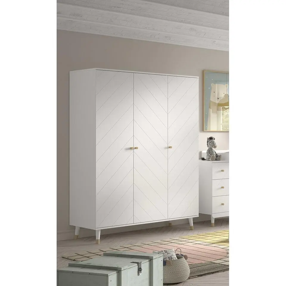 Kledingkast Billy - 150x59x200 cm - MDF/wit