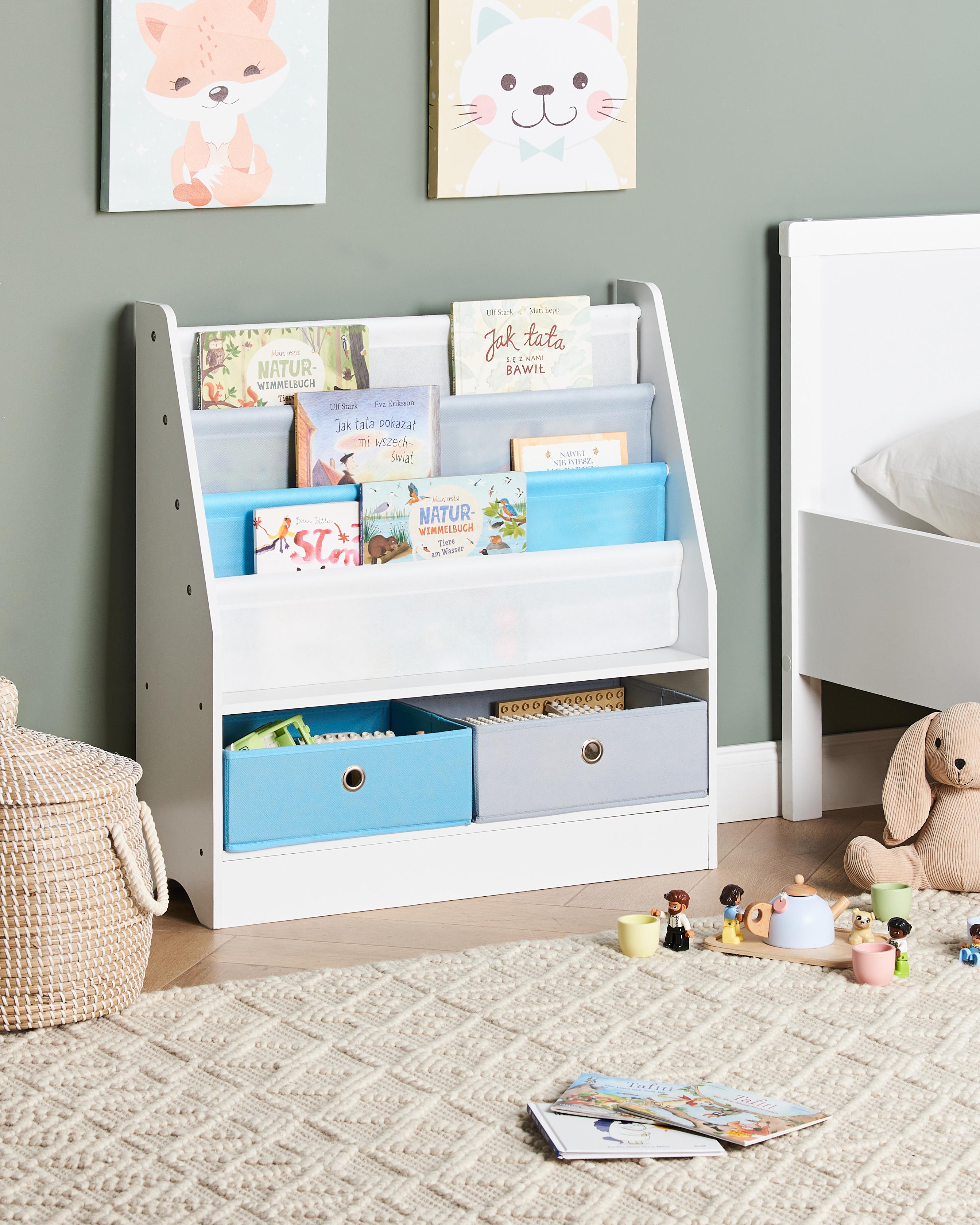 3 Tier Bookcase TUMBY 74 cm White