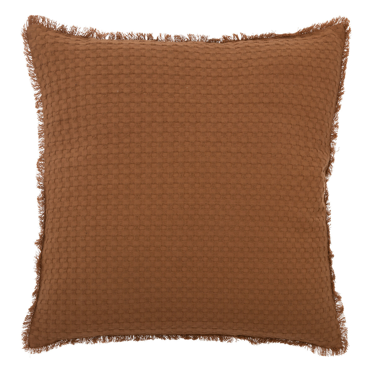 "Widdy" honeycomb cushion Terracotta pink, 45x45 cm