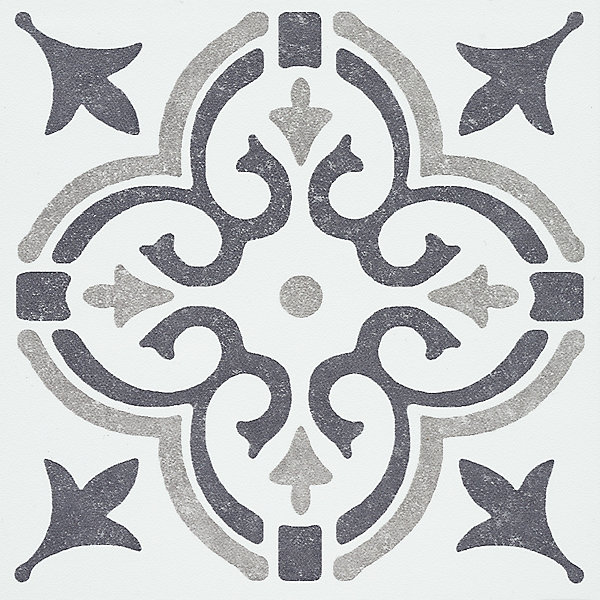 6 dalles adhésive murales Wall Tiles D-C-Fix Jamila effet carreaux de ciment beige, gris, blanc L.15 x l.15cm