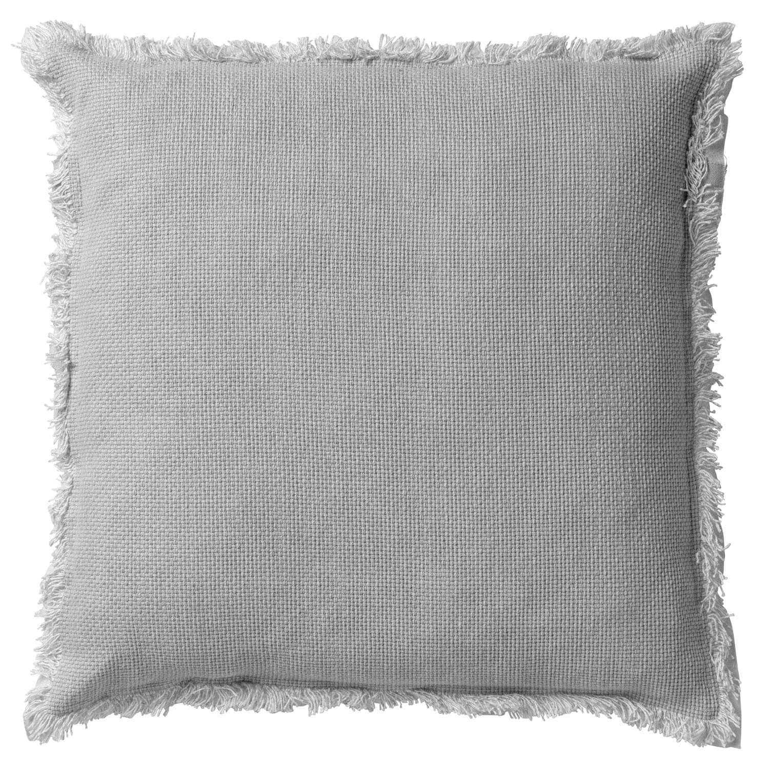 BURTO - Kussenhoes 45x45 cm - gewassen katoen - Micro Chip - lichtgrijs