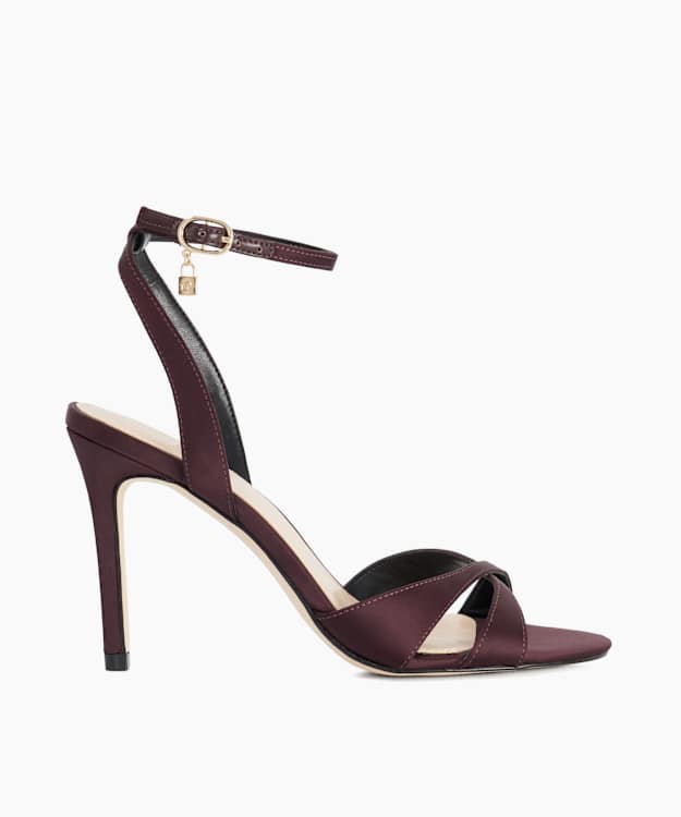 Marshmallows Purple - Satin Strappy Heeled Sandals