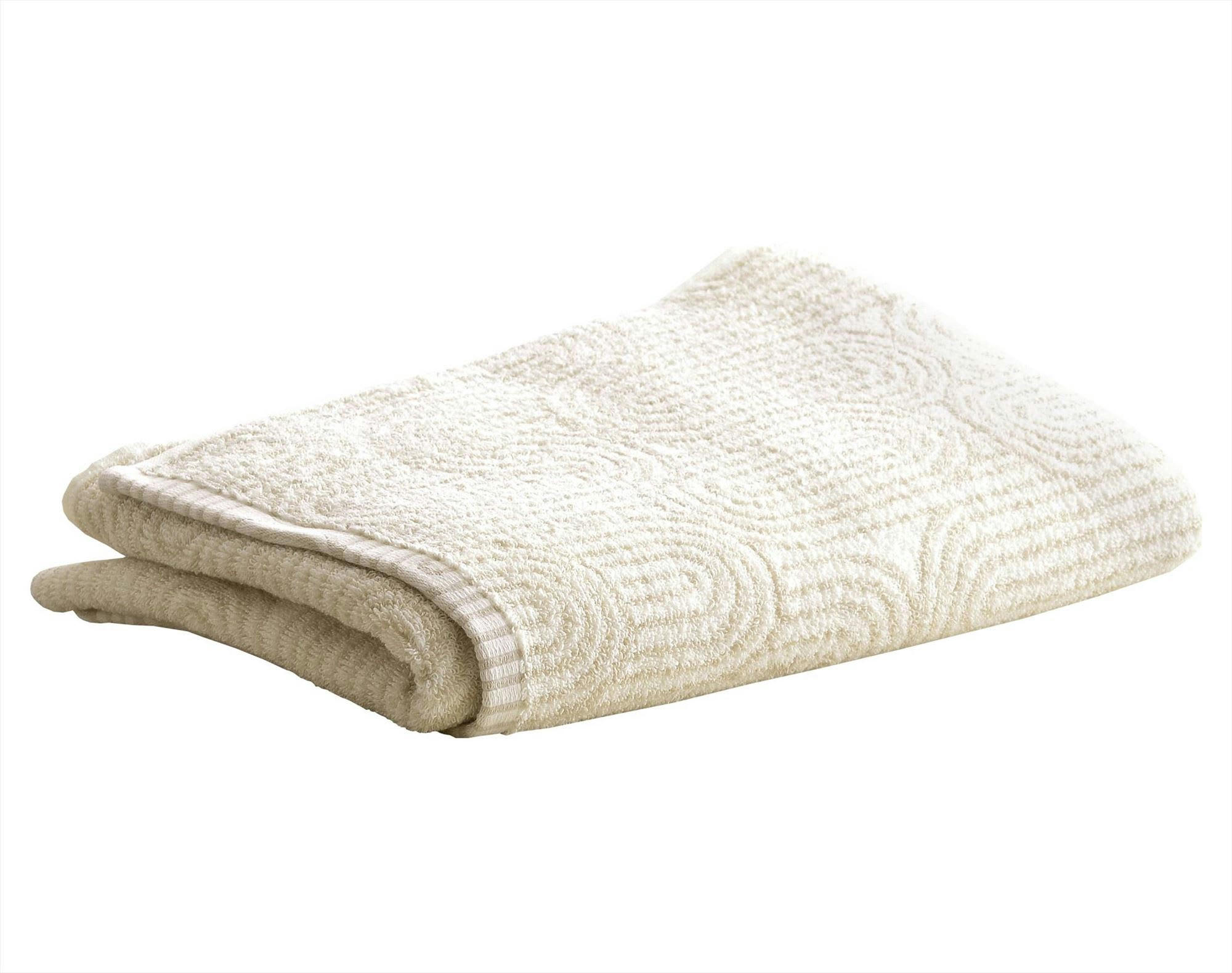 CURVES - Serviette de toilette 50x100 beige en coton 450 g/m²