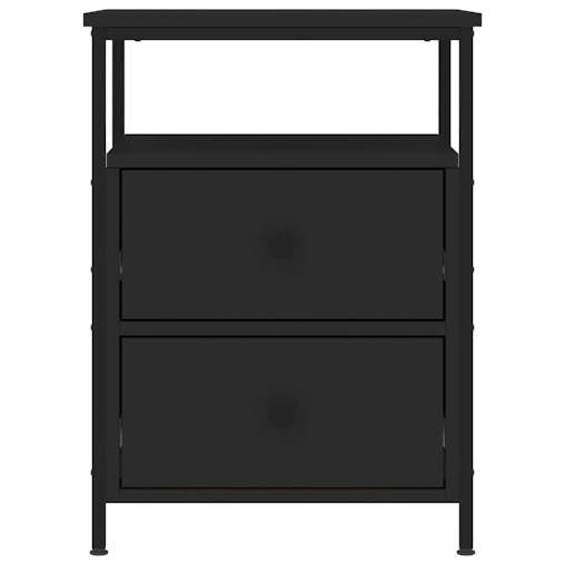 NNEVL Bedside Cabinets 2 pcs Black 44x45x60 cm Engineered Wood