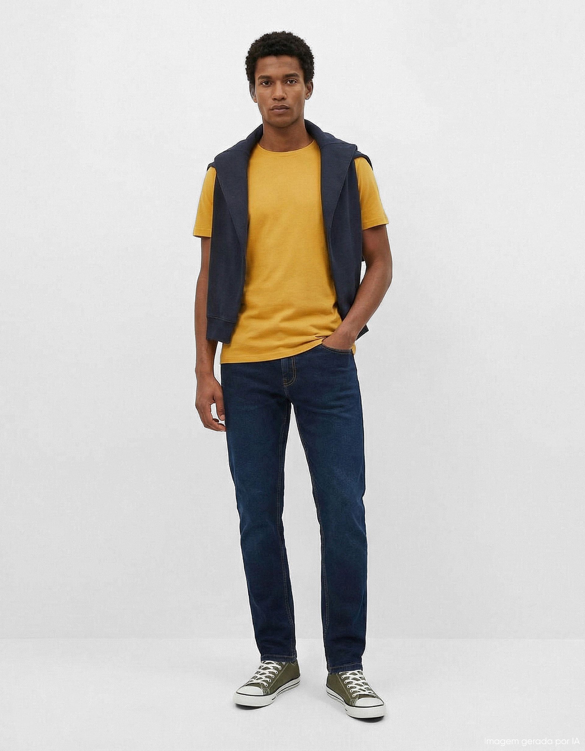Jeans Slim-fit, Homem, Azul Escuro