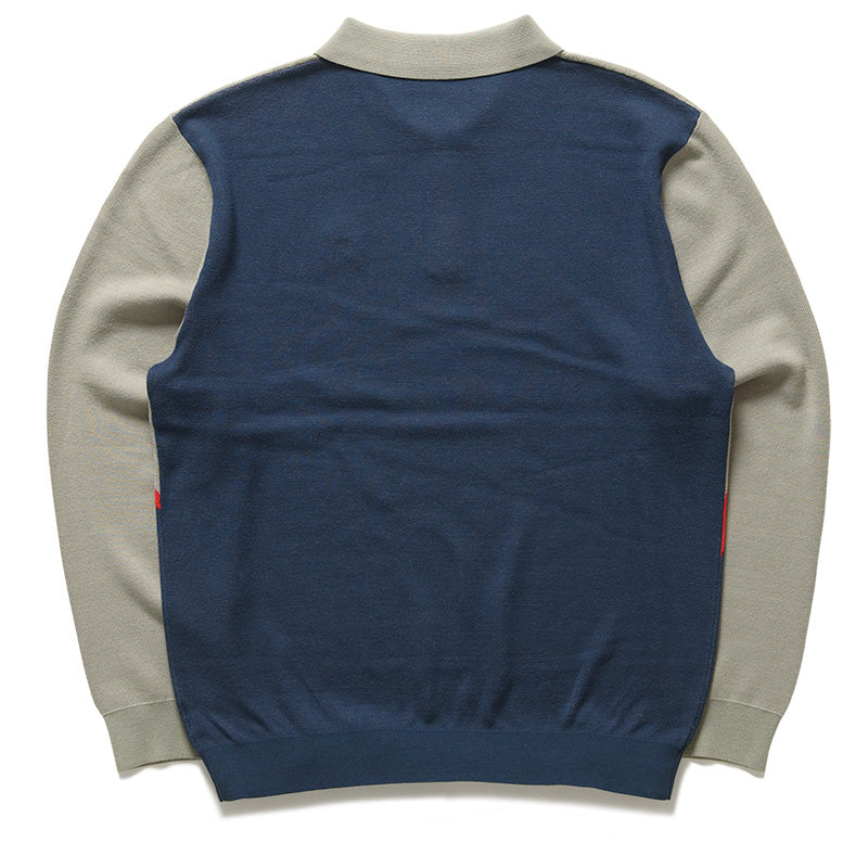 Malbon Golf Burgee Sweater - Seagrass/Navy