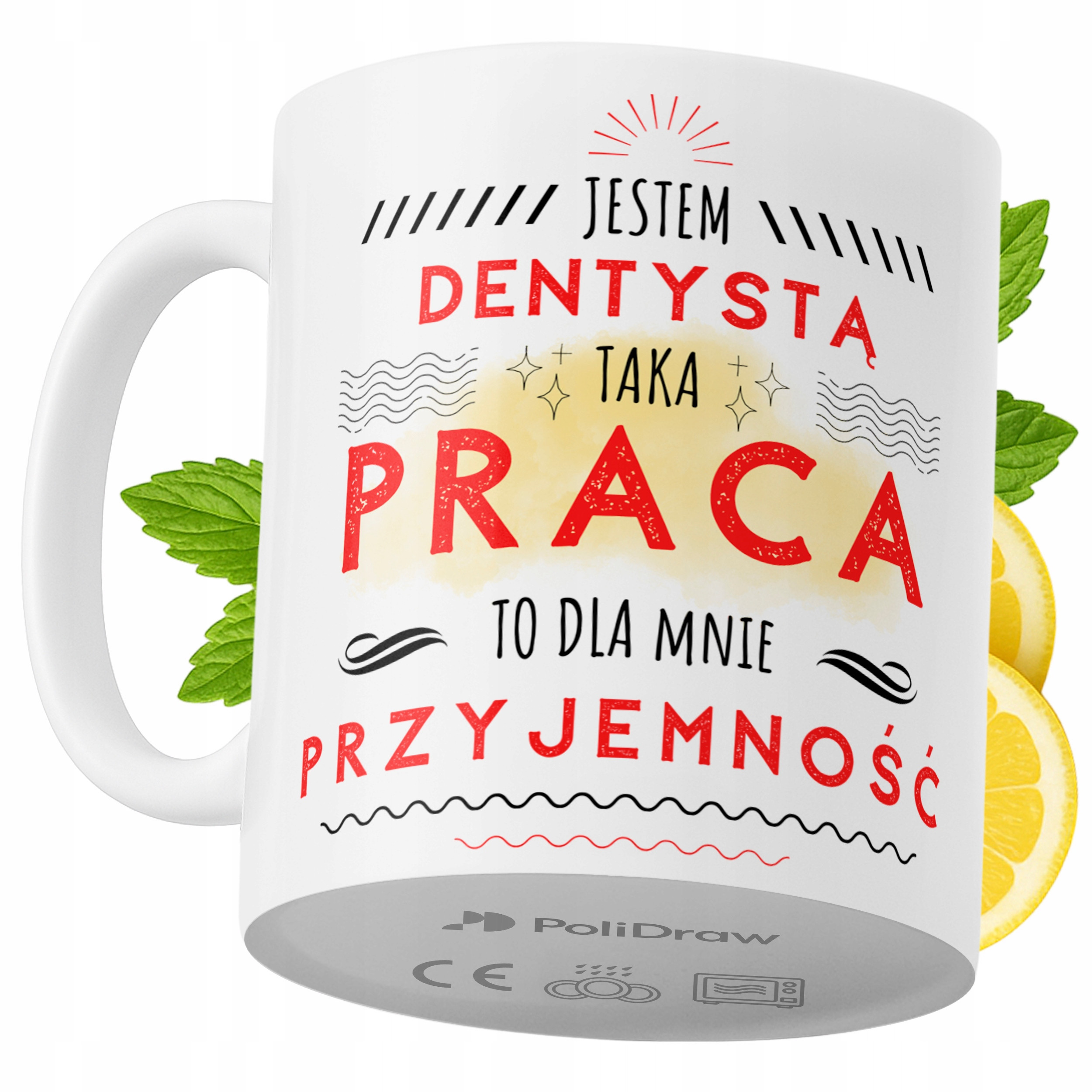 Kubek Dla Dentysty na Prezent z Nadrukiem ze Zdjęciem 330 ml PoliDraw