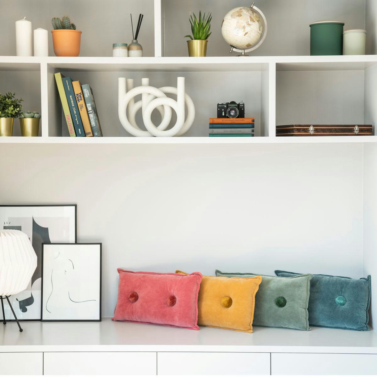 DOMI - Coussin en coton rose 30 x 50 cm