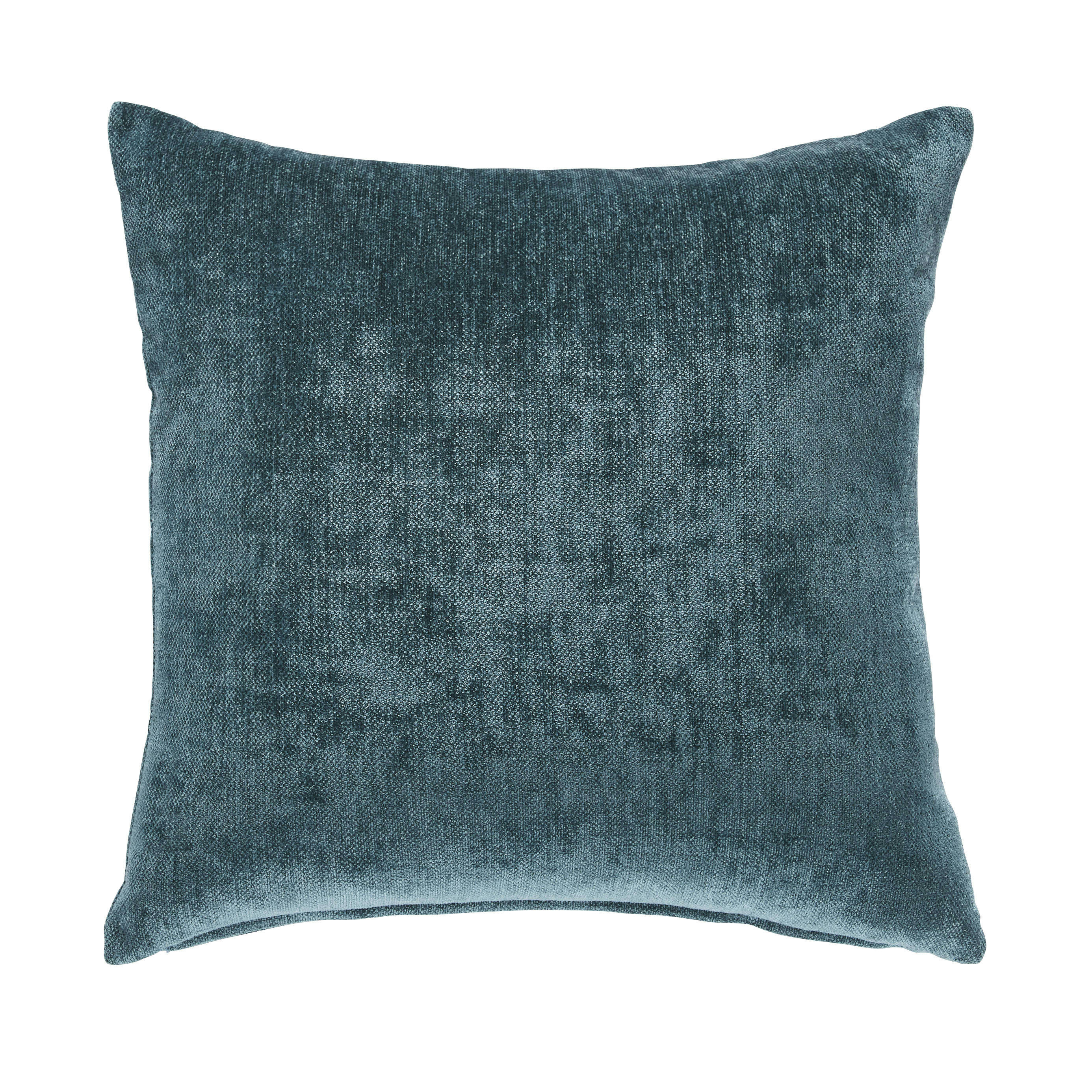 PAON - Coussin en velours effet vieilli bleu canard 45x45, OEKO-TEX®