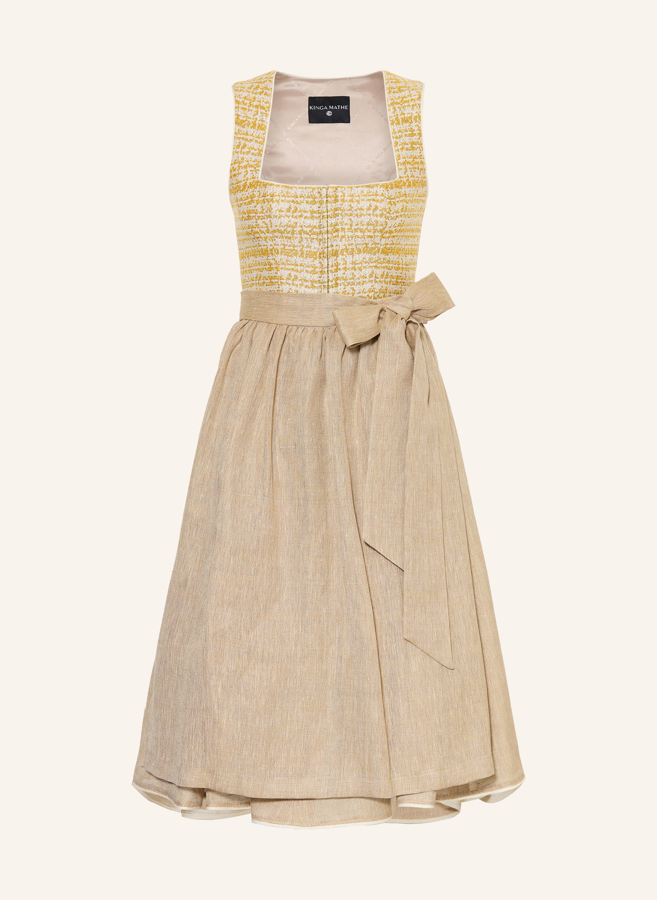 KINGA MATHE Bouclé-Dirndl SARANDA mit Glitzergarn