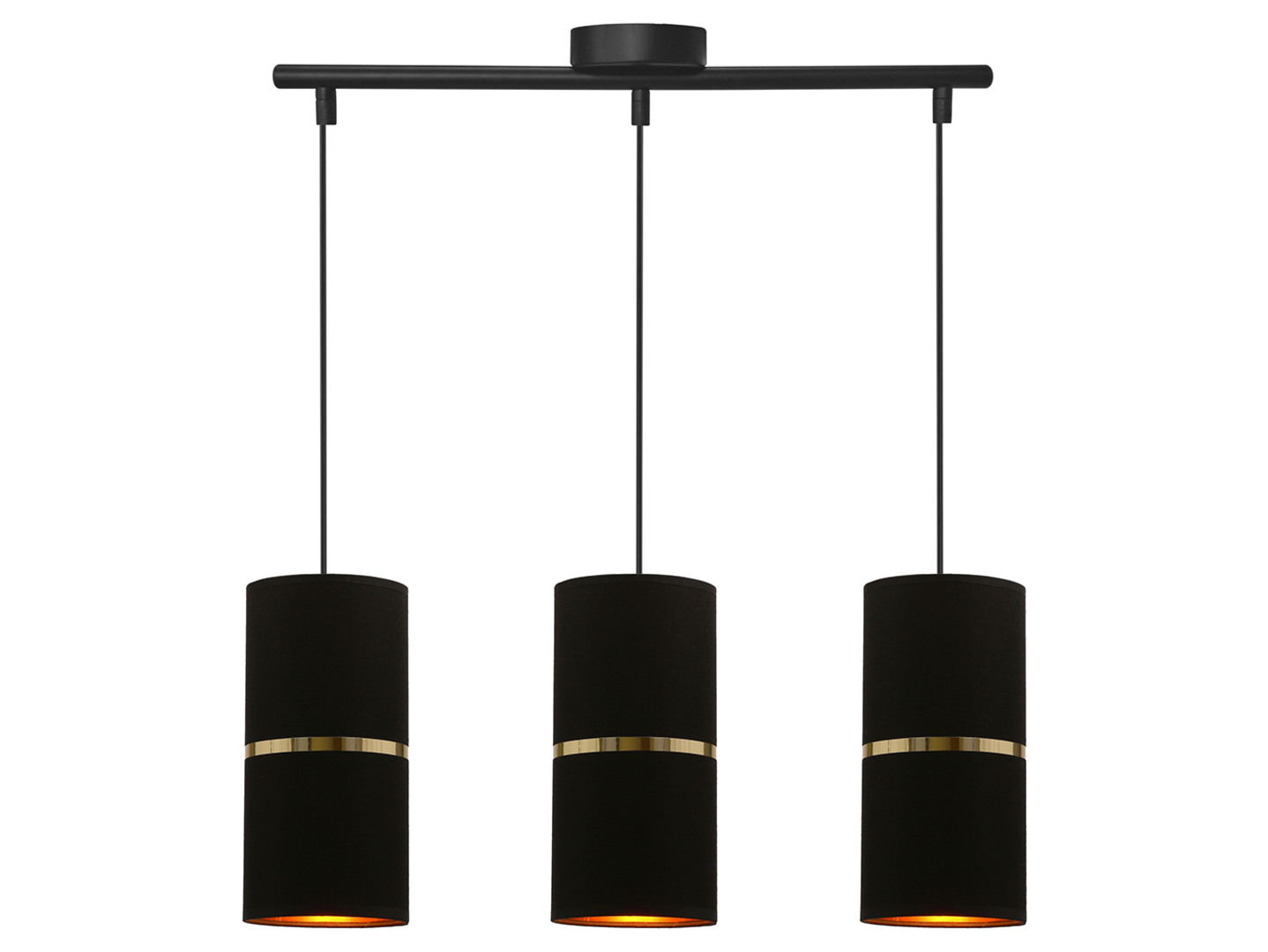 Lampa wisząca Gina 3-punktowa czarna