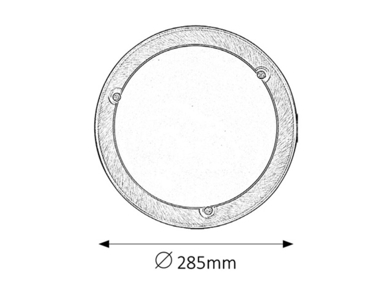 Plafonbrązowo-biały okrągły 28,5cm Ufo 1xE27x60W IP20 Rabalux