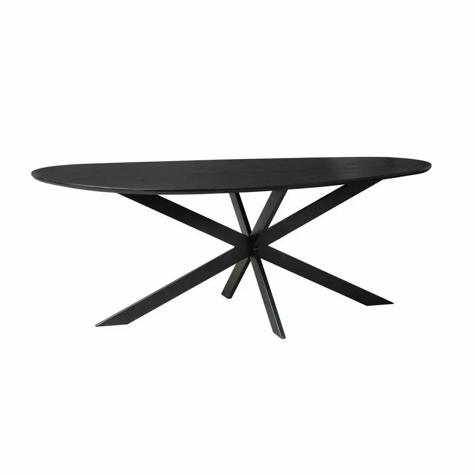 Starfurn - Eettafel Lou - Zwart - 98x210x76 cm