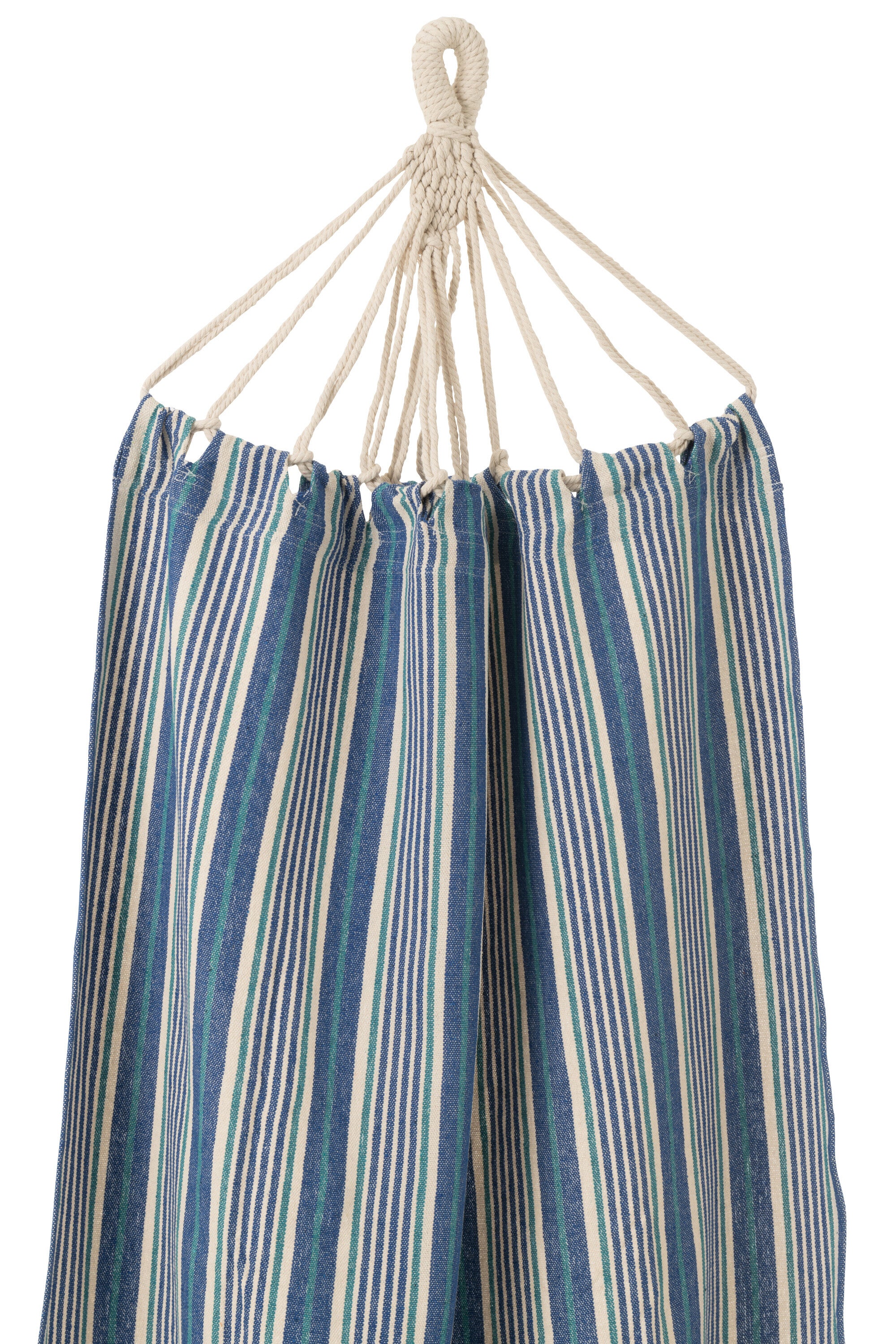 J-Line hangmat Strepen - katoen/polyester - blauw/wit