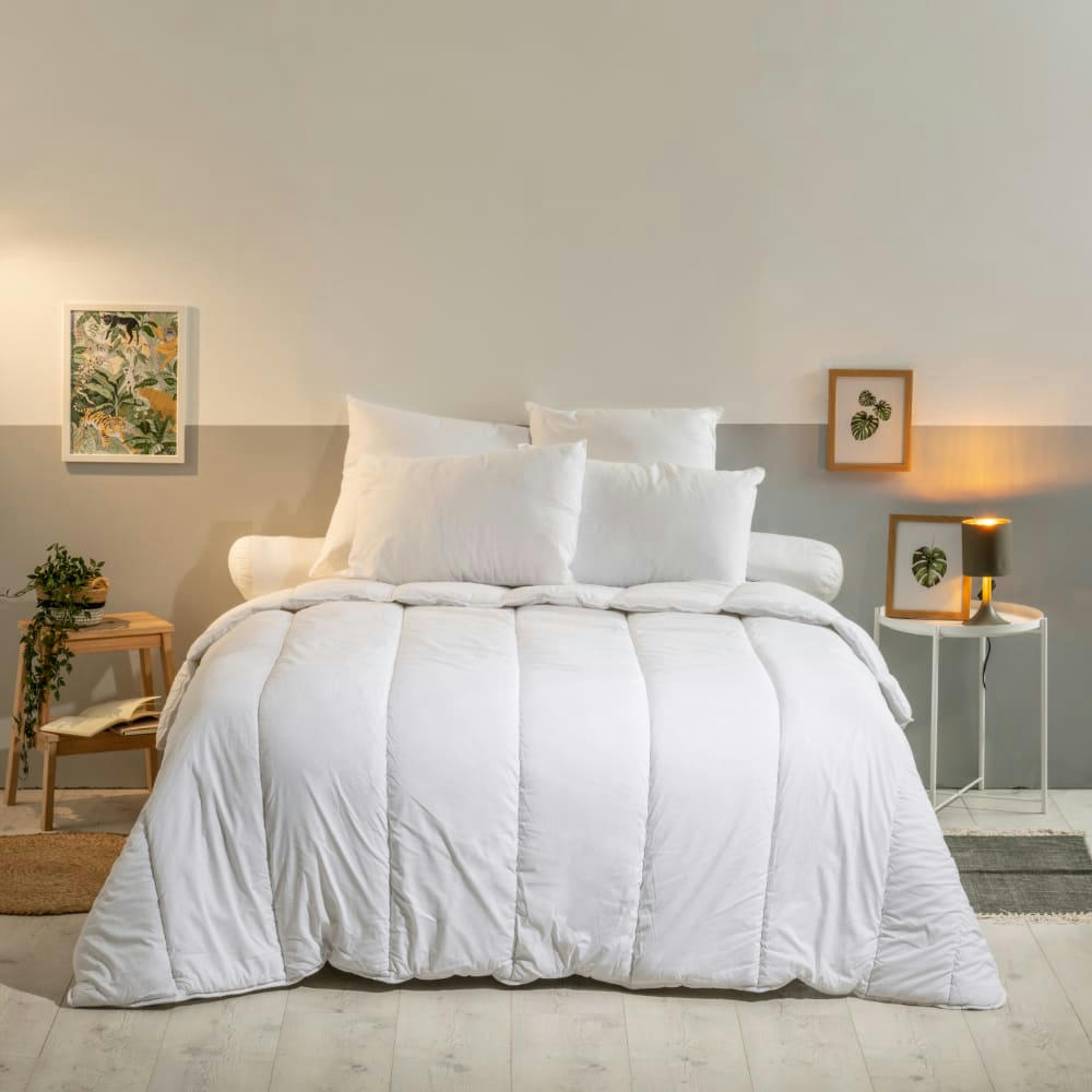 COTON BIO - Couette Coton Bio 200x200cm chaude 400g/m