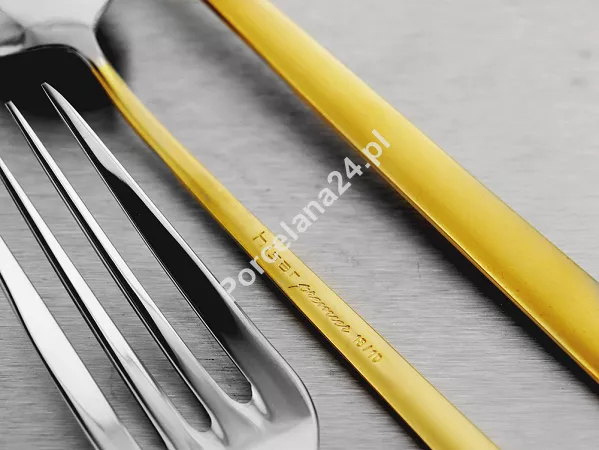 Komplet sztućców 65 cz. na 12 osób Hisar - Bahama Gold Satin (4.0/3.0mm) matowe złoto