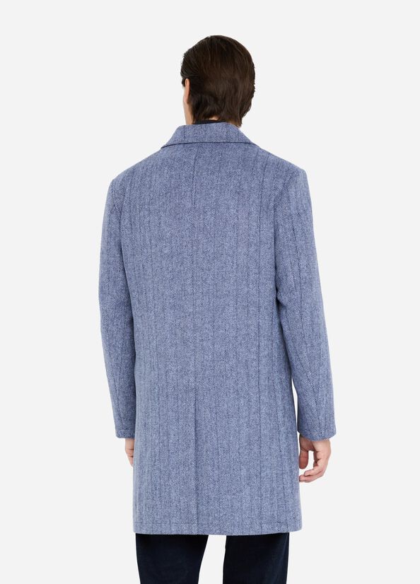 Cappotto chevron in lana