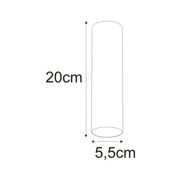 Spot okrągły szary TUBA1xGU10x50W wym:20x6x5cm IP20 Kaja