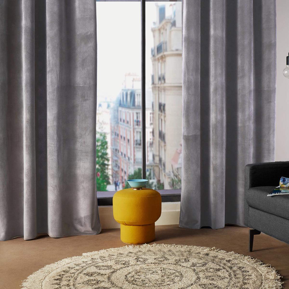 Curtain "Lilou" Slate grey, 140x260 cm