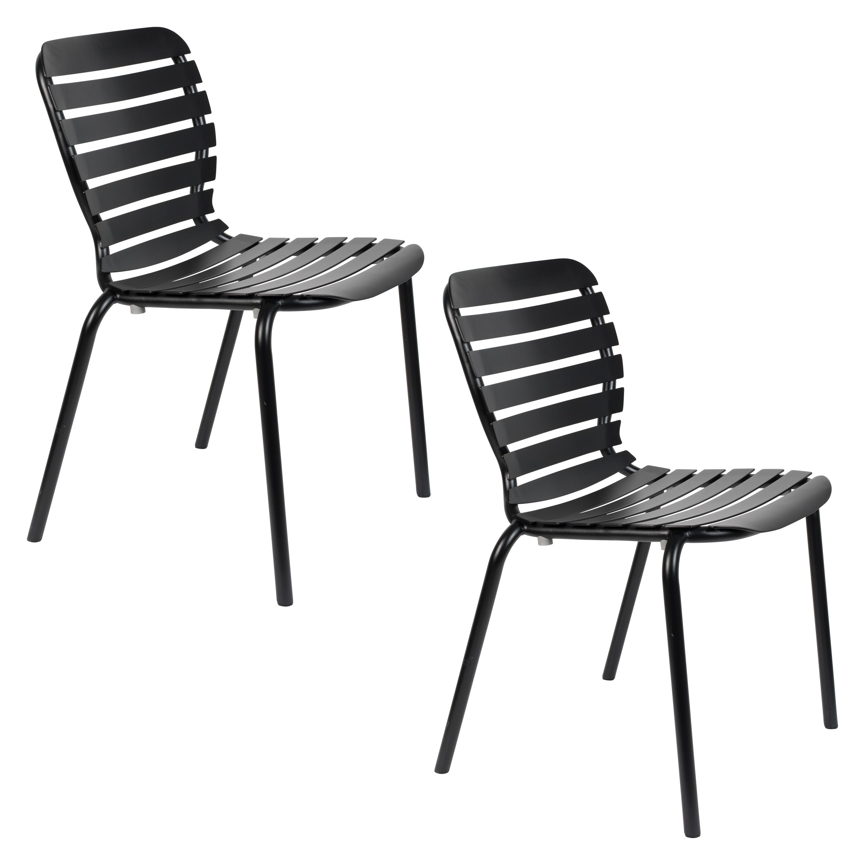 Zuiver Vondel Tuinstoel Zwart - Set van 2