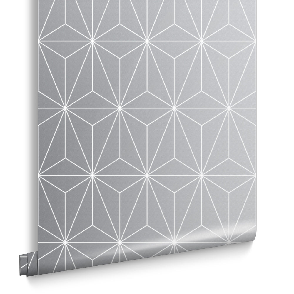Graham & Brown Vliesbehang - Prism Silver - 10mx52cm