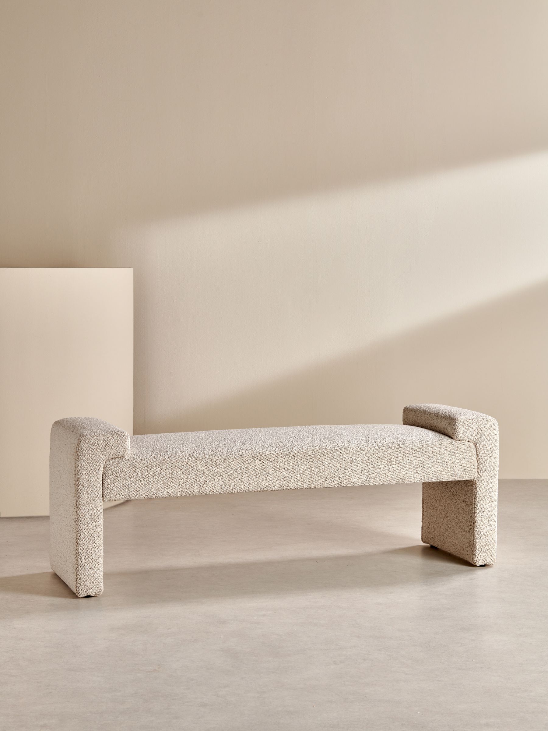 Brixton Bench in Off White Pax Boucle