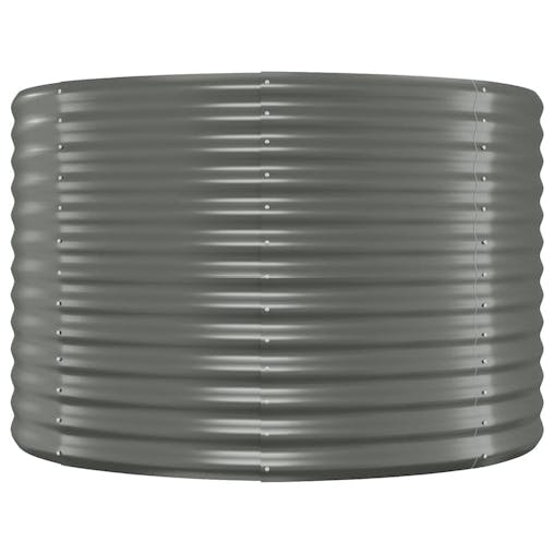 NNEVL Garden Planter Powder-coated Steel 396x100x68 cm Grey