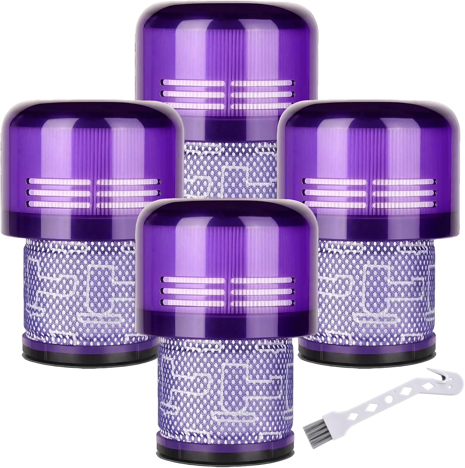 Leadaybetter 4 Pack Filter Replacement for Dyson V11 Animal Extra Torque Drive Complete, V15 V15s Detect Submarine, SV14 SV15 SV17 SV22 SV28 Vacuum, Compare to Part 970013-02