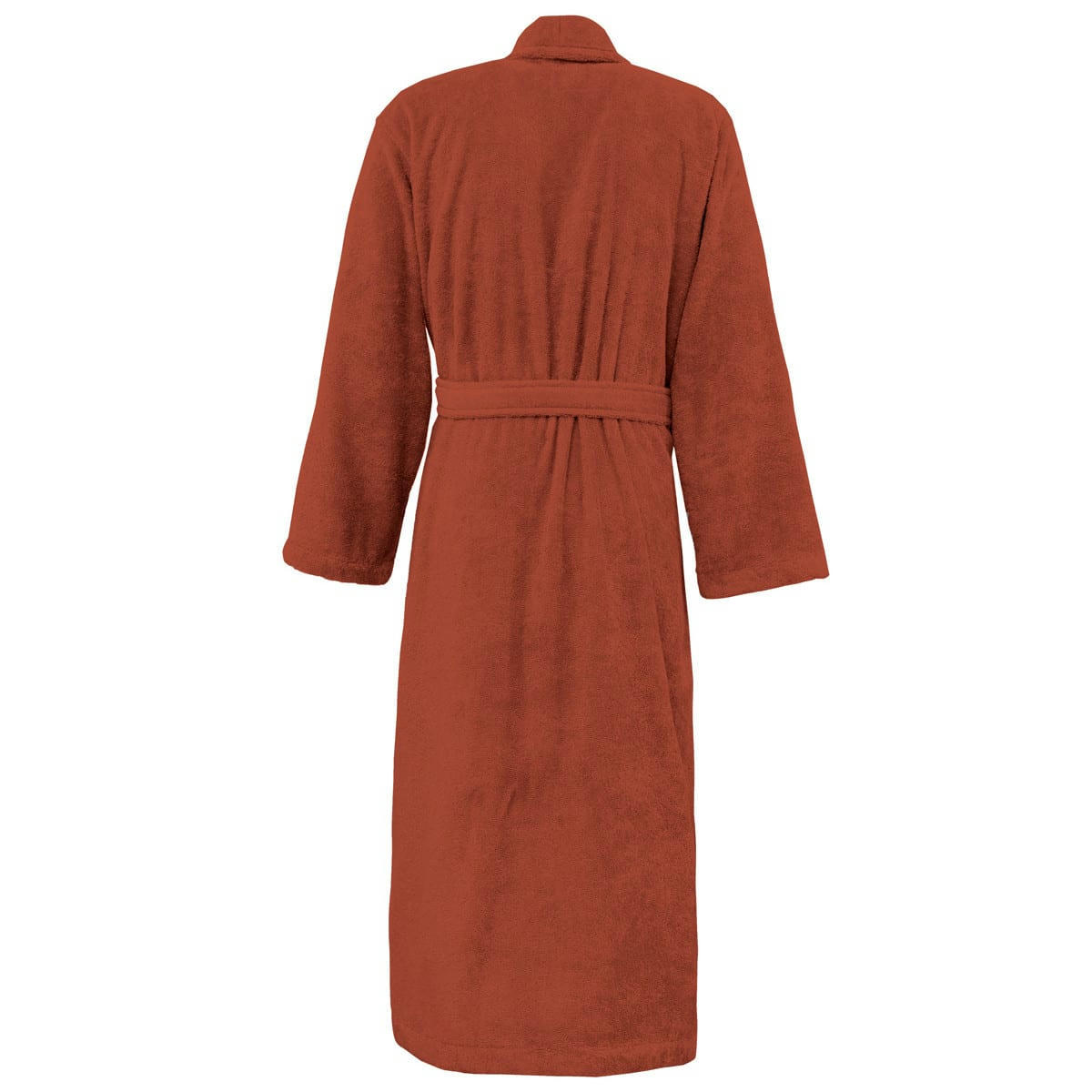 LUXURY - Peignoir de bain mixte col châle en coton 420 g/m² Terracota XL