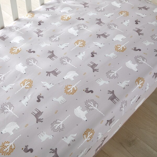Grand Avenue Forest Friends 3 Piece Baby Nursery Crib Bedding Set