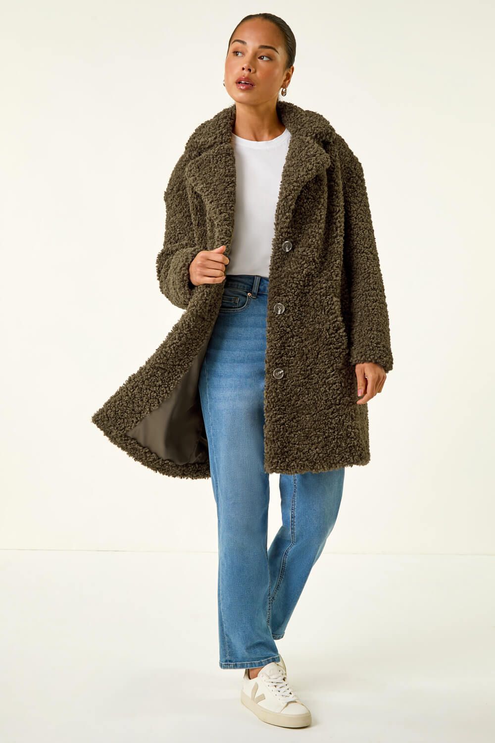 Roman Petite Teddy Longline Coat