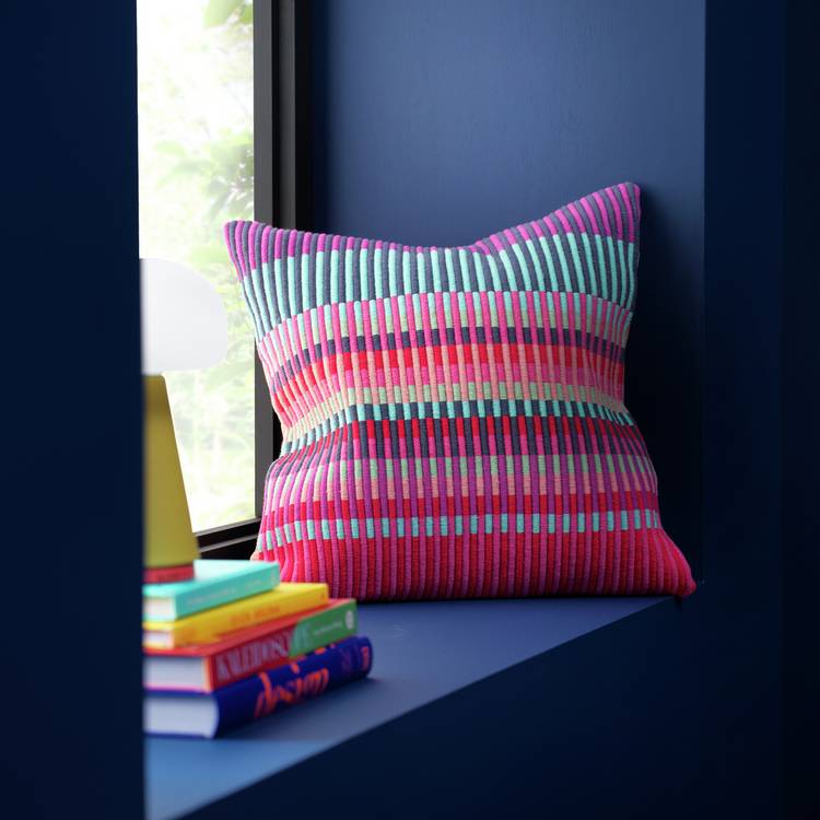 Margo Selby Buster Cushion - Red - 43x43cm