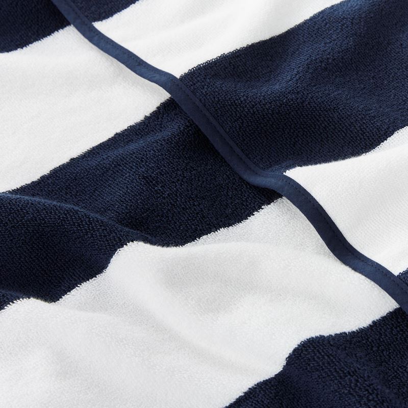 Navy & White Beach Lounger Towel