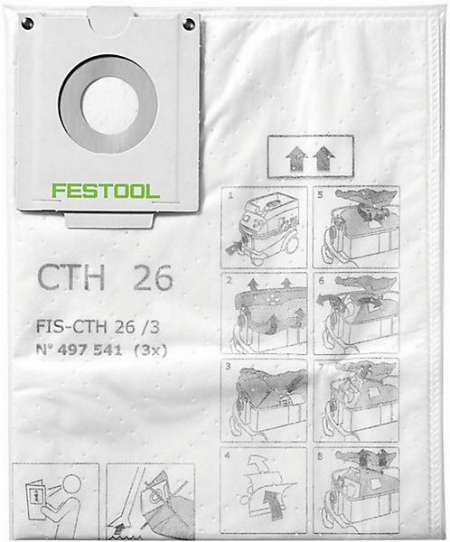 Festool Sac filtre de sécurité FIS-CTH 26 - 3 pièces - 497541