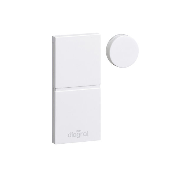 Détecteur d'ouverture miniature blanc Diagral LOTDIAG39APX, lot de 3