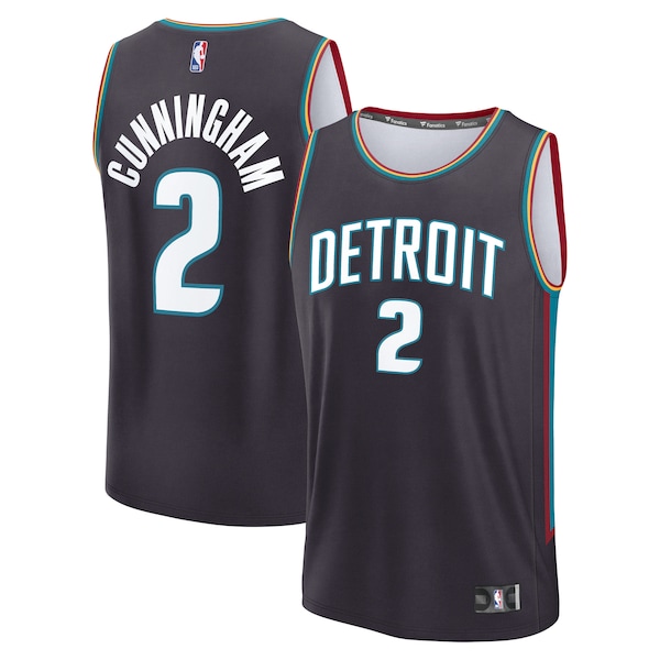 Cade Cunningham Detroit Pistons  Youth 2025/26 City Edition Fast Break Jersey - Gray