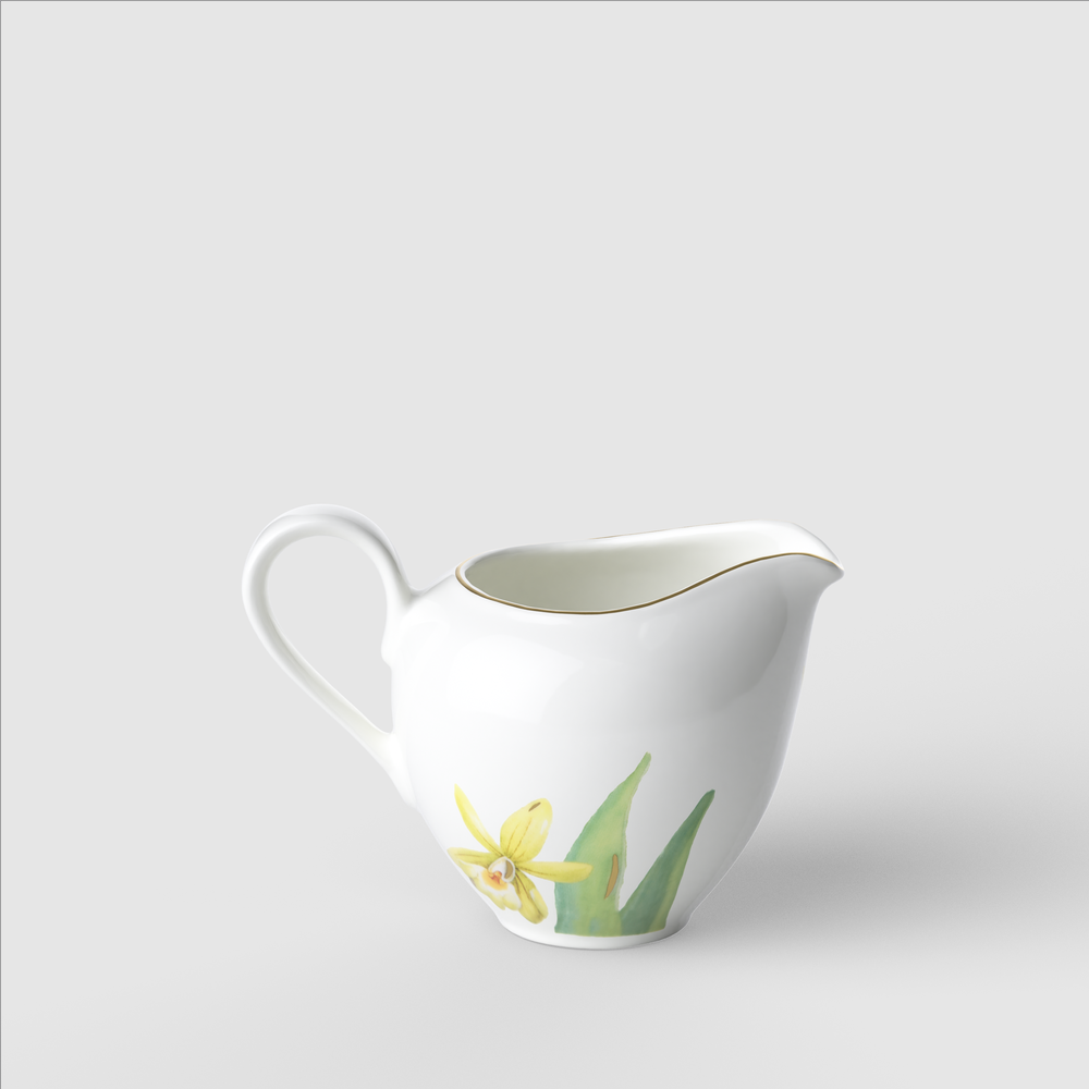 Amazonia Creamer - Multi-colored, 6.1 oz, Premium Bone Porcelain