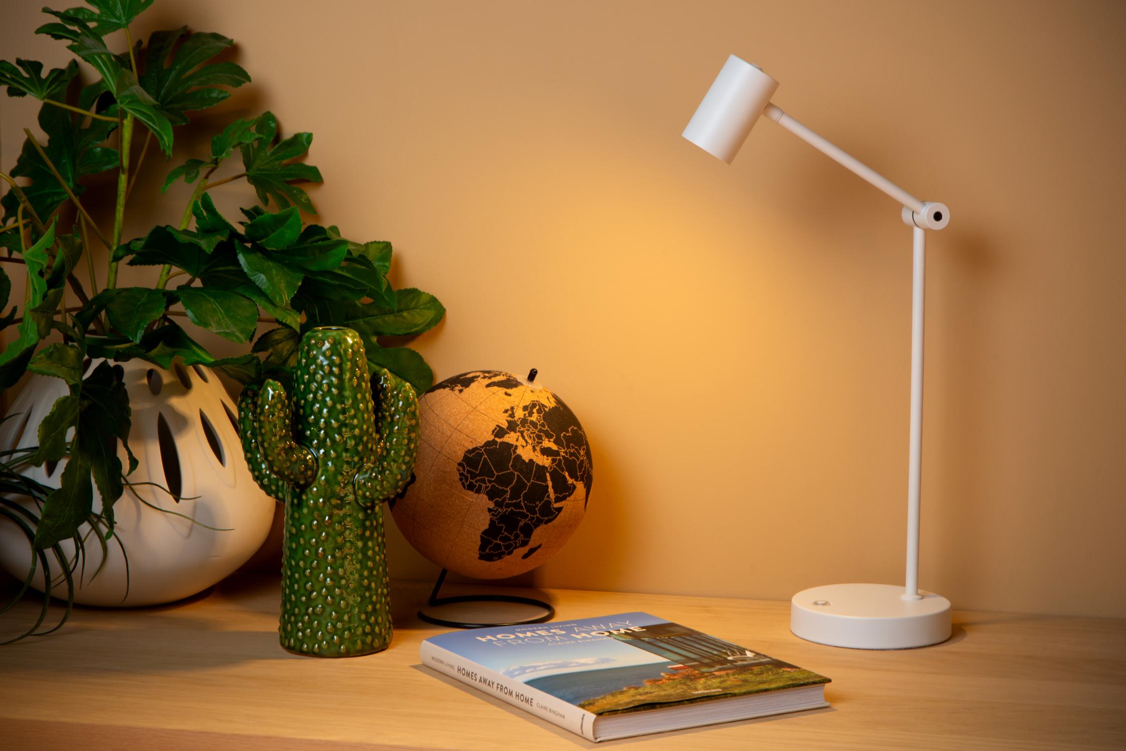 Lucide bureaulamp TIPIK - Geïntegreerde LED - Wit