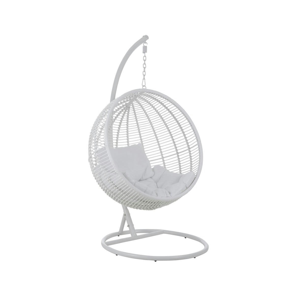 CANARIA - Fauteuil suspendu extérieur en métal blanc