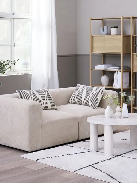 Modulsofa SKEJBY 2-pers. beige stof
