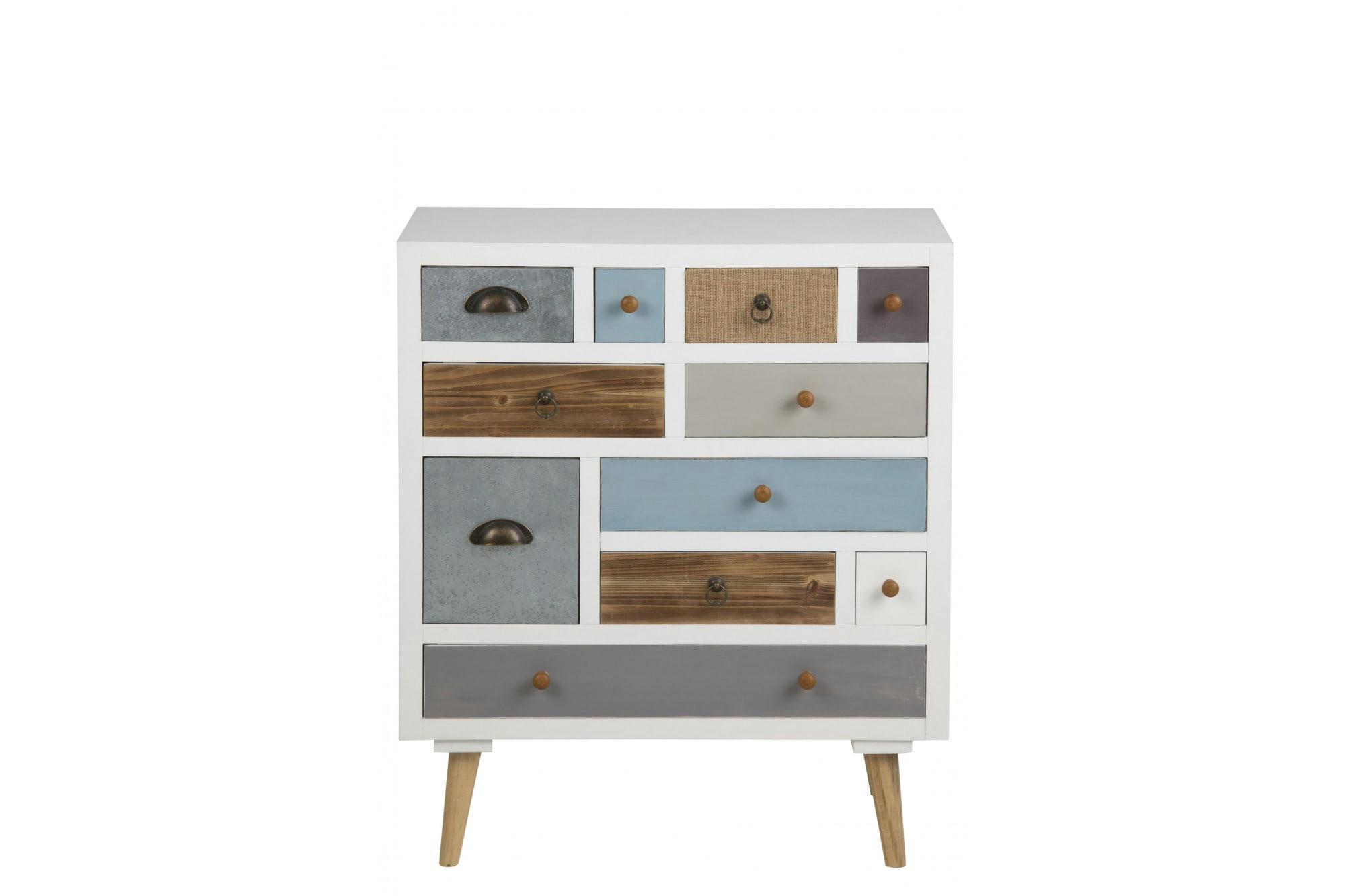 THALIA - Commode moderne en bois 11 tiroirs L70