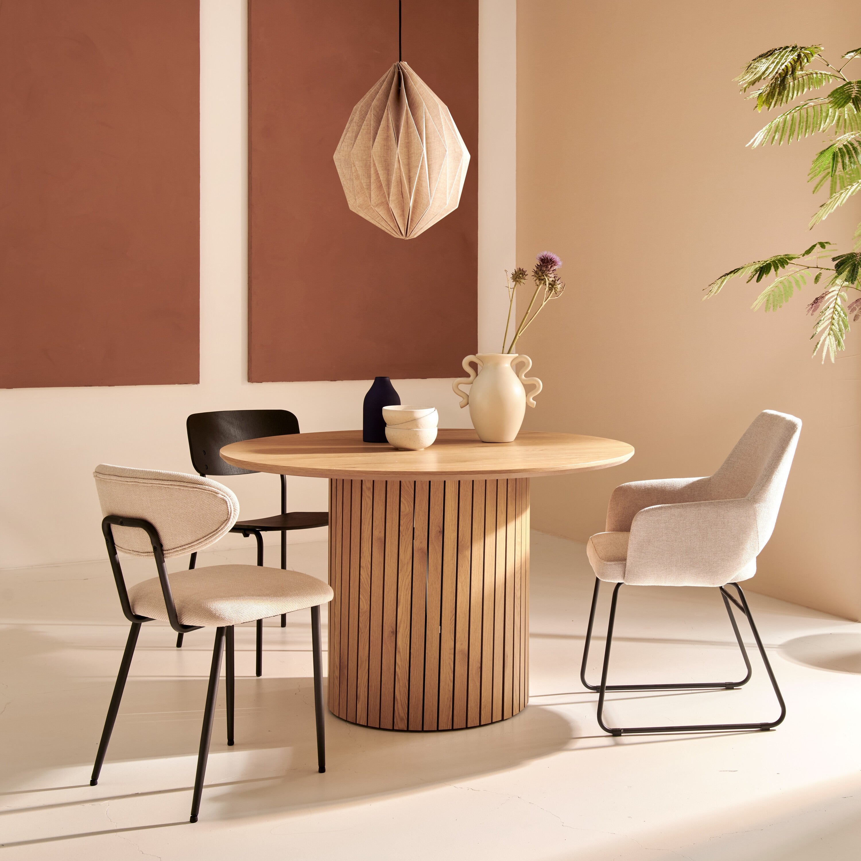 by fonQ Column Eettafel - Ø 120 cm - Eiken