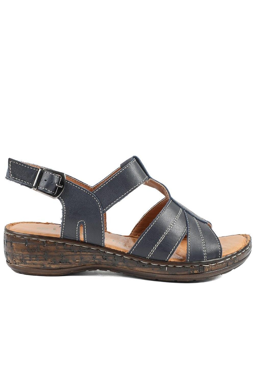 Pavers Wide Fit Leather Slingback Sandals